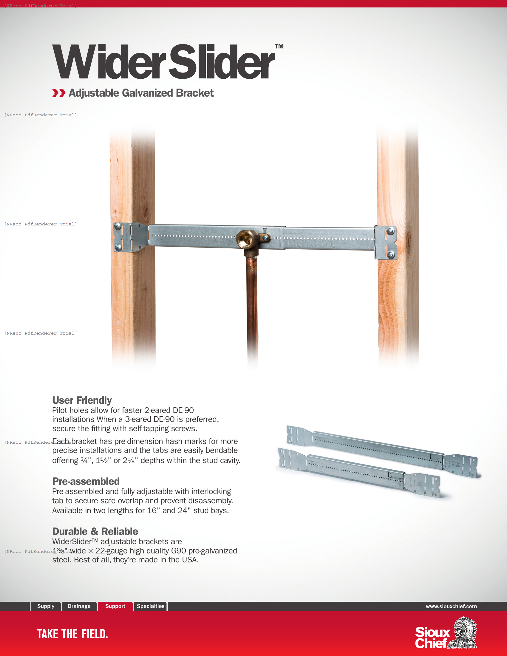 WIDERSLIDER - ADJUSTABLE BRACKET - BROCHURE.PDF Brochure Document